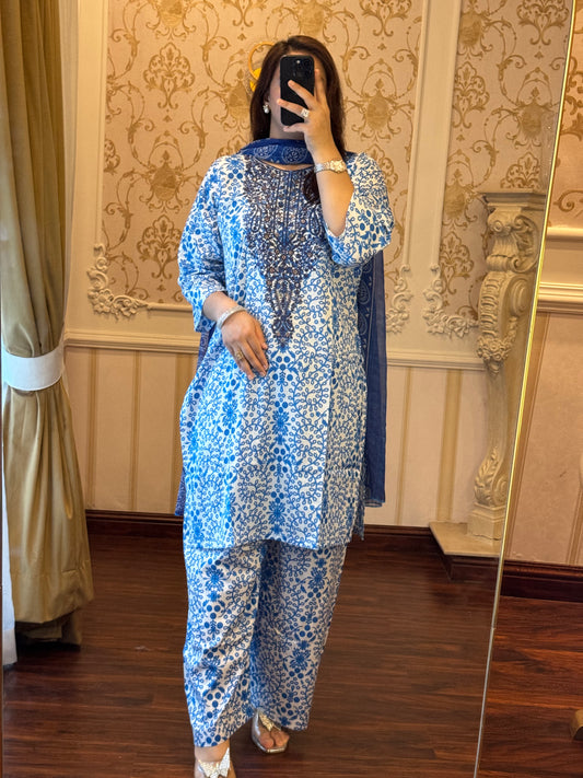 3 Piece Embroidered Lawn