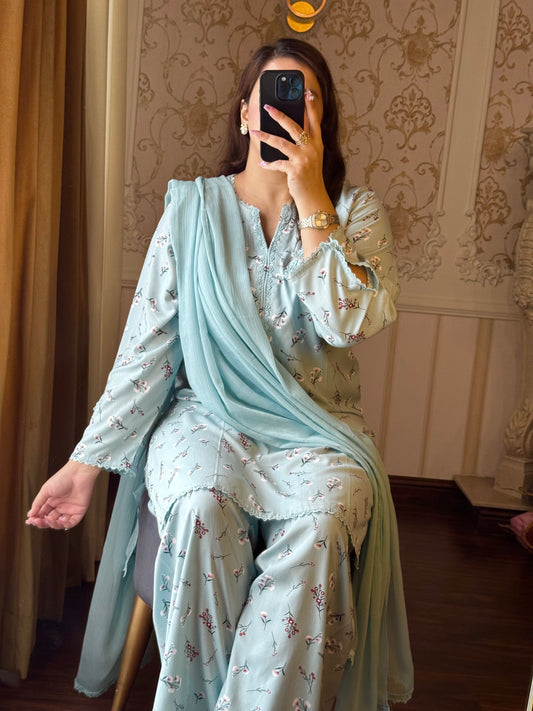 2 Piece Premium Linen Suit-Printed (Pret)