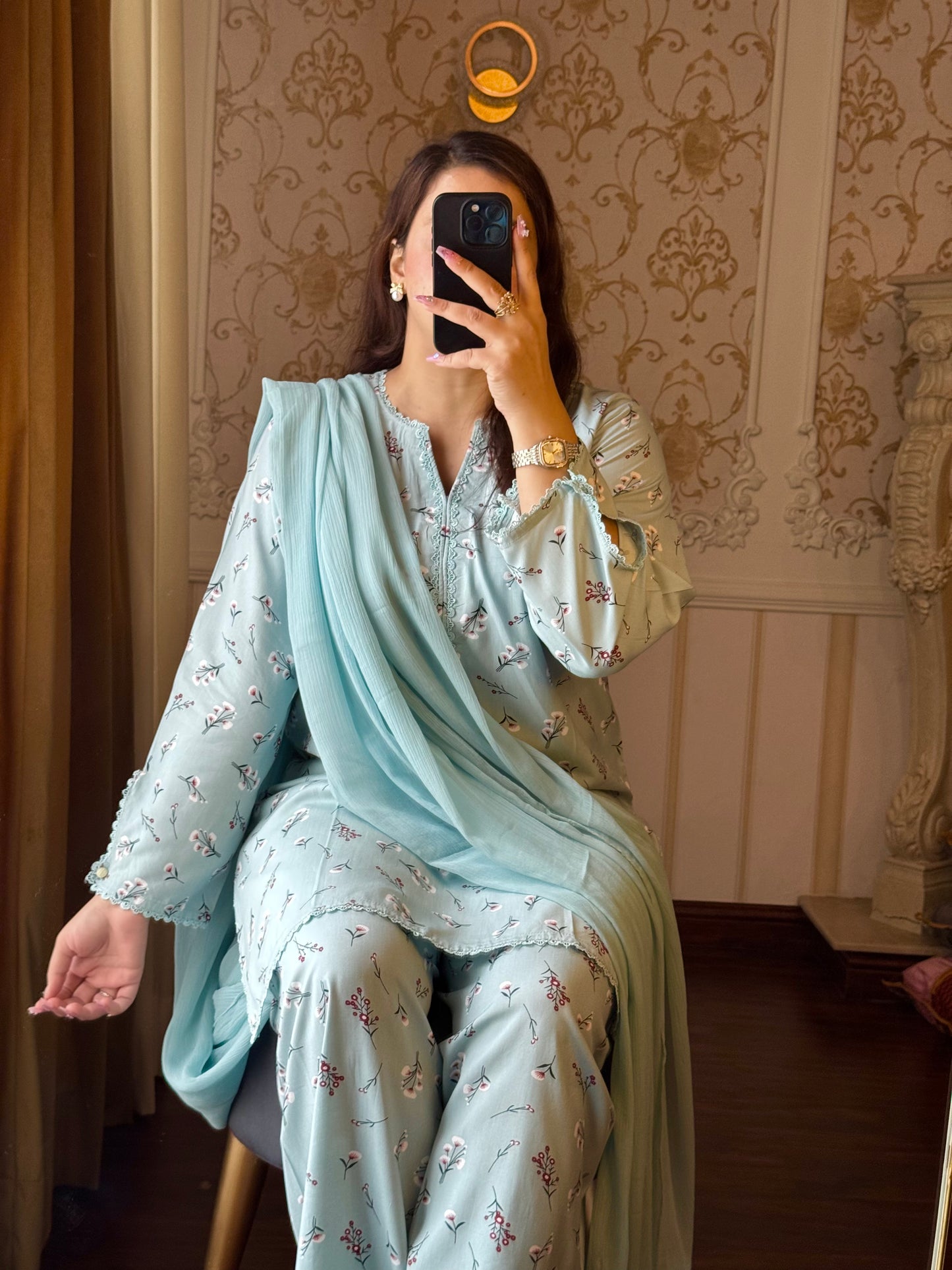 2 Piece Premium Linen Suit-Printed (Pret)