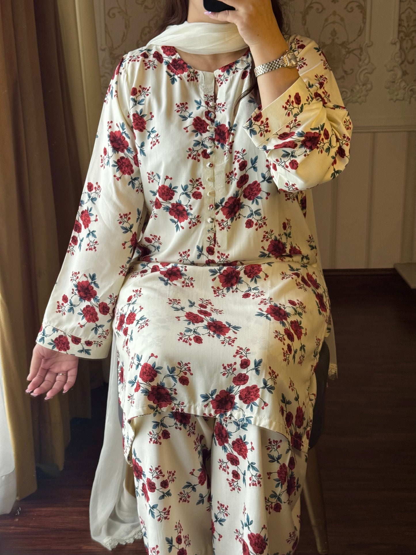 2 Piece Premium Linen Suit-Printed (Pret)