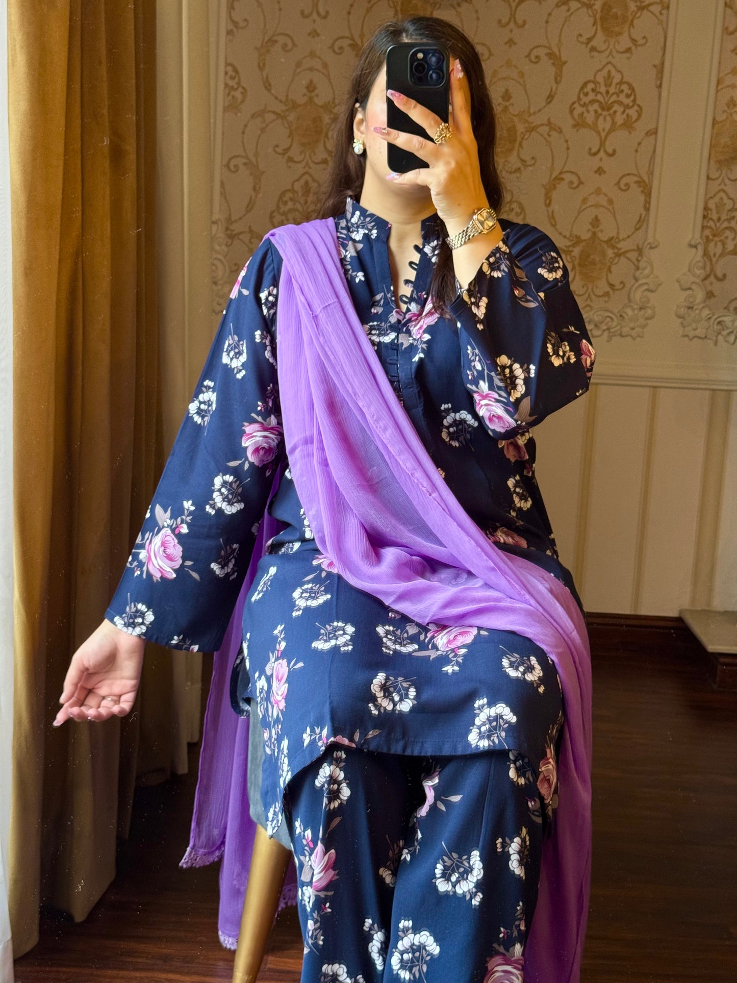 2 Piece Premium Linen Suit-Printed (Pret)