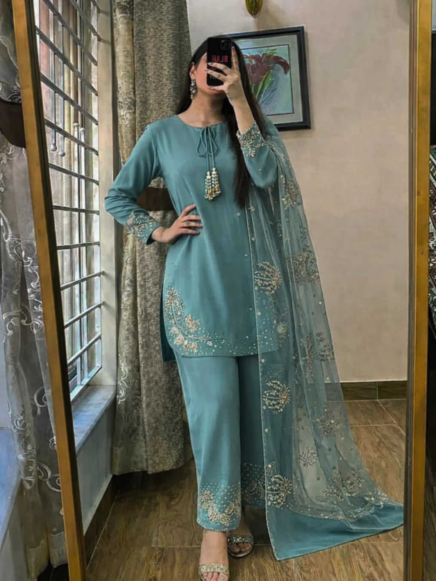 3 Piece Embroidered dress