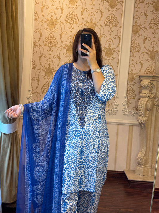 3 Piece Embroidered Lawn