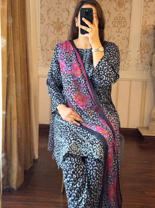 3 Piece Embroidered Lawn