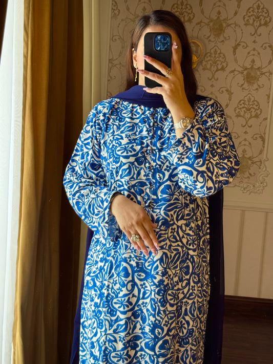 2 Piece Premium Linen Suit-Printed (Pret)