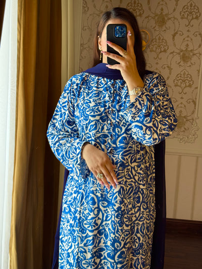 2 Piece Premium Linen Suit-Printed (Pret)
