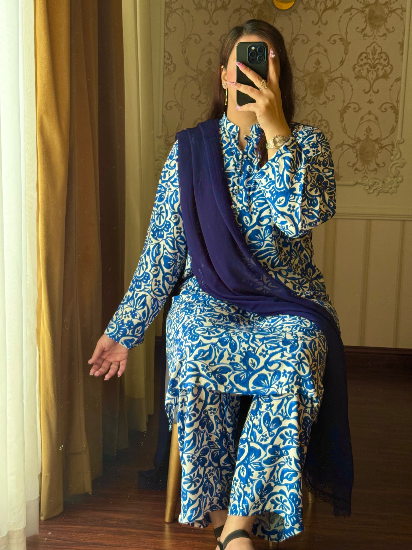 2 Piece Premium Linen Suit-Printed (Pret)