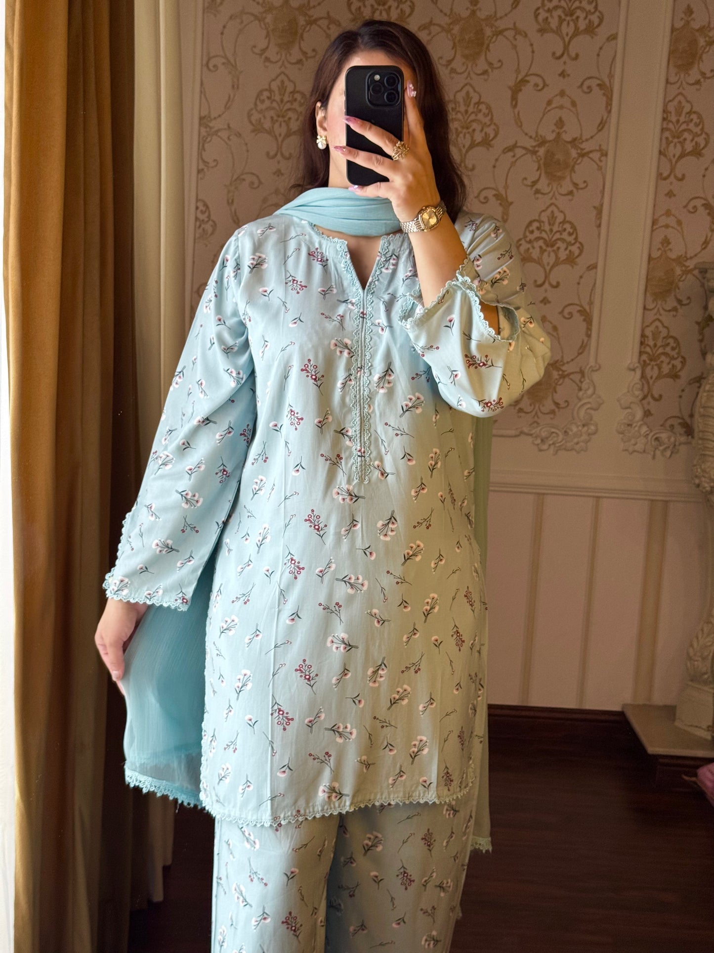 2 Piece Premium Linen Suit-Printed (Pret)