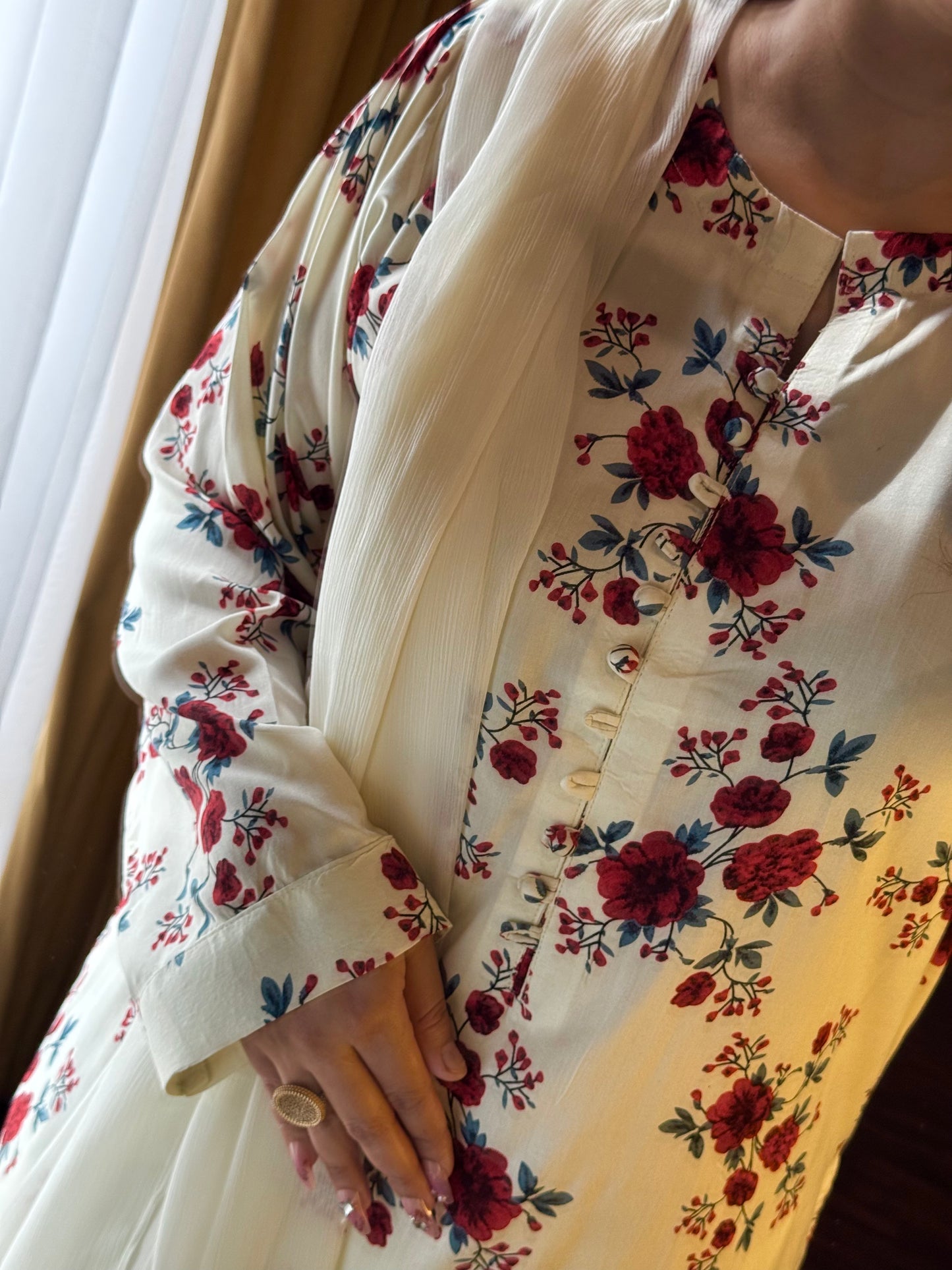 2 Piece Premium Linen Suit-Printed (Pret)