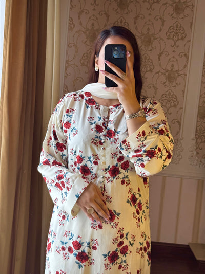 2 Piece Premium Linen Suit-Printed (Pret)