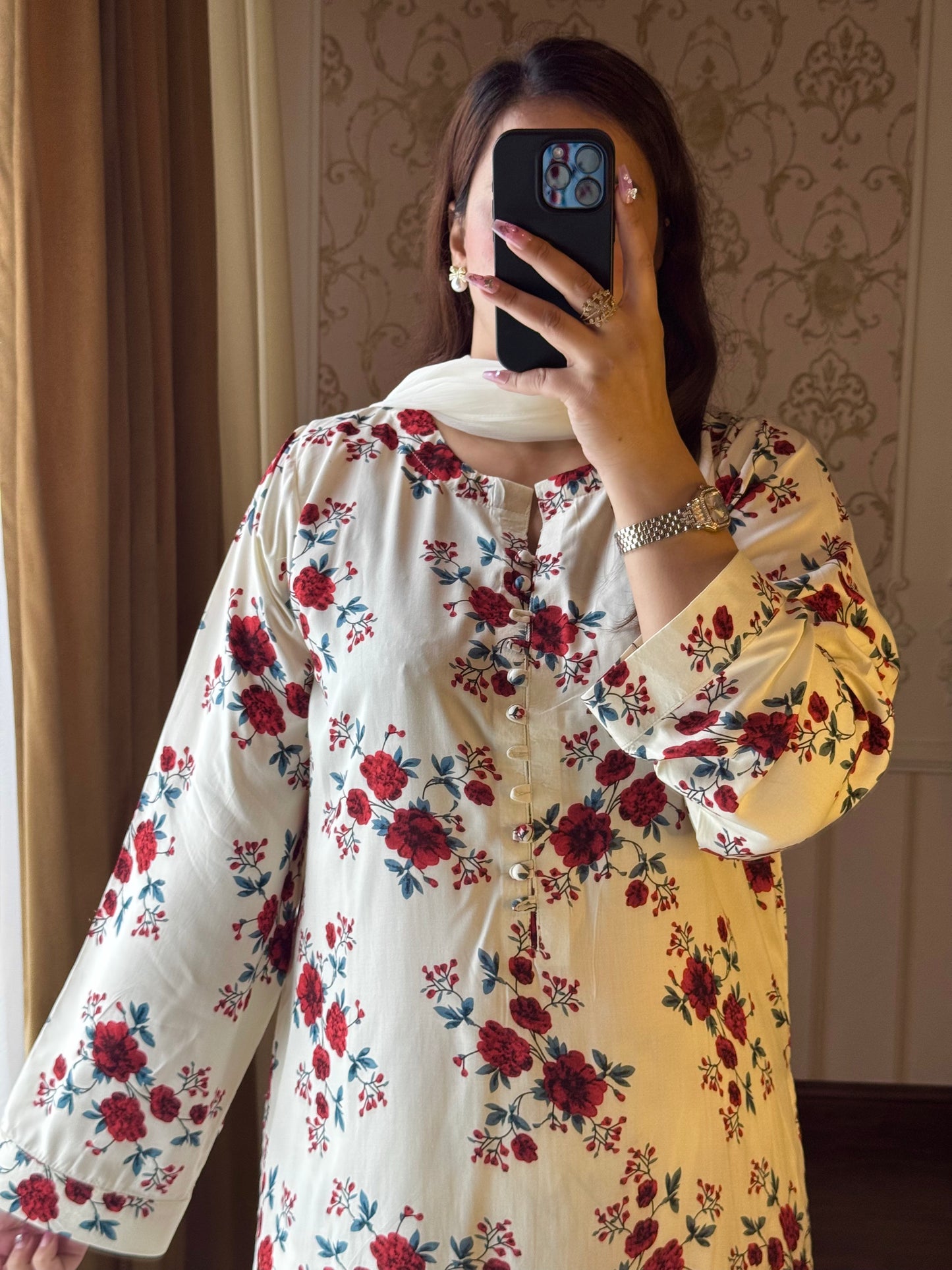 2 Piece Premium Linen Suit-Printed (Pret)