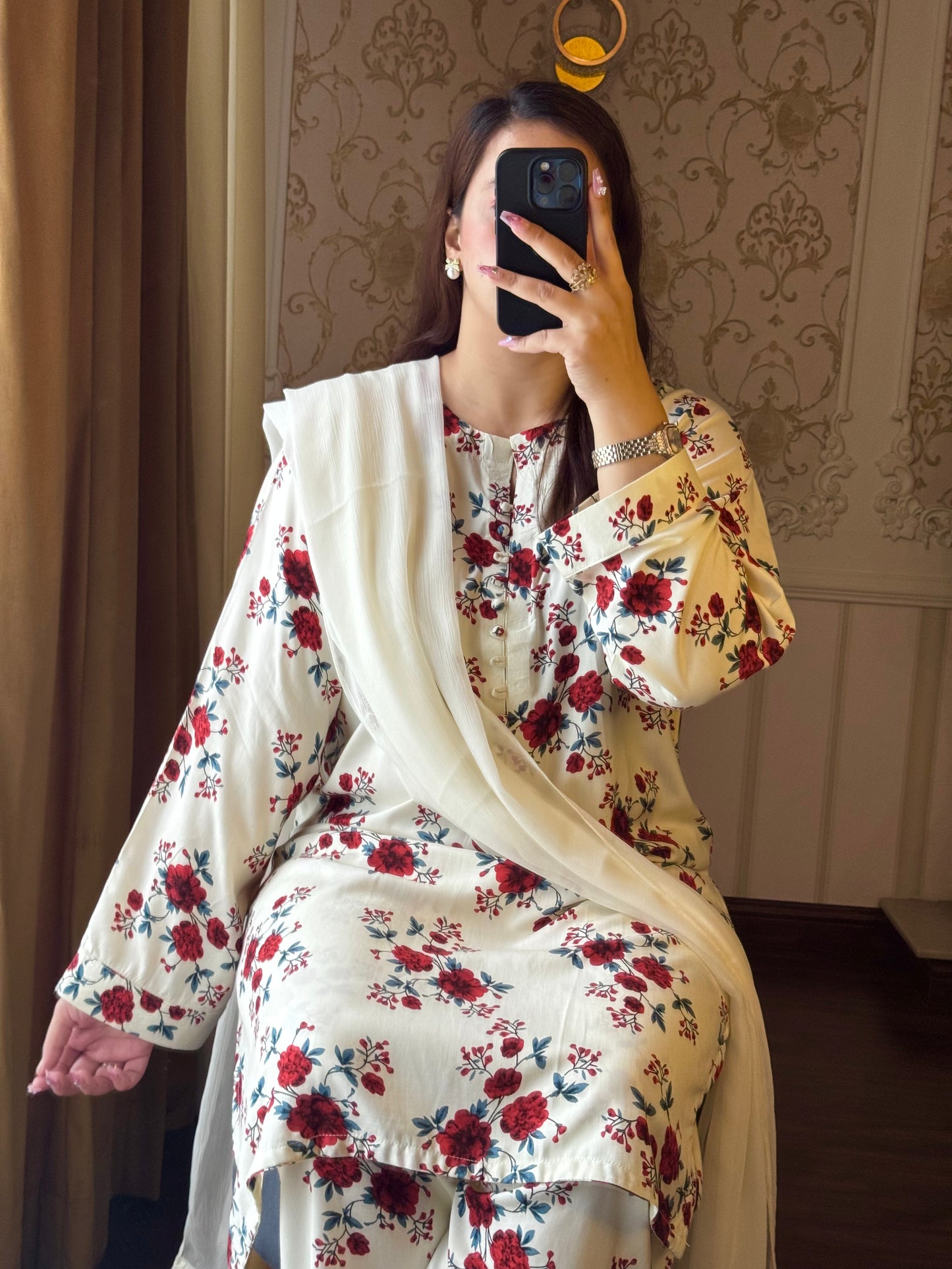 2 Piece Premium Linen Suit-Printed (Pret)