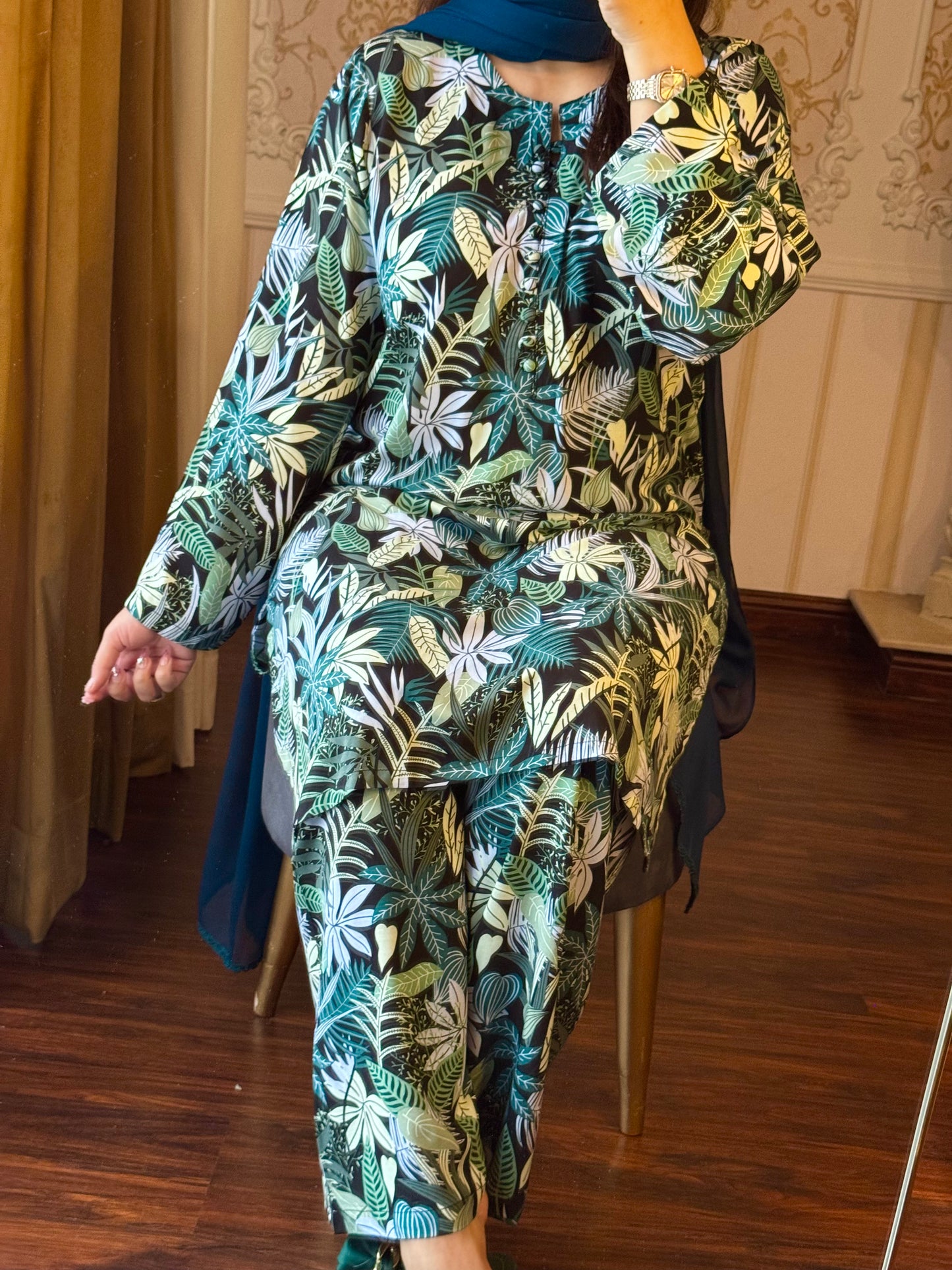 2 Piece Premium Linen Suit-Printed (Pret)