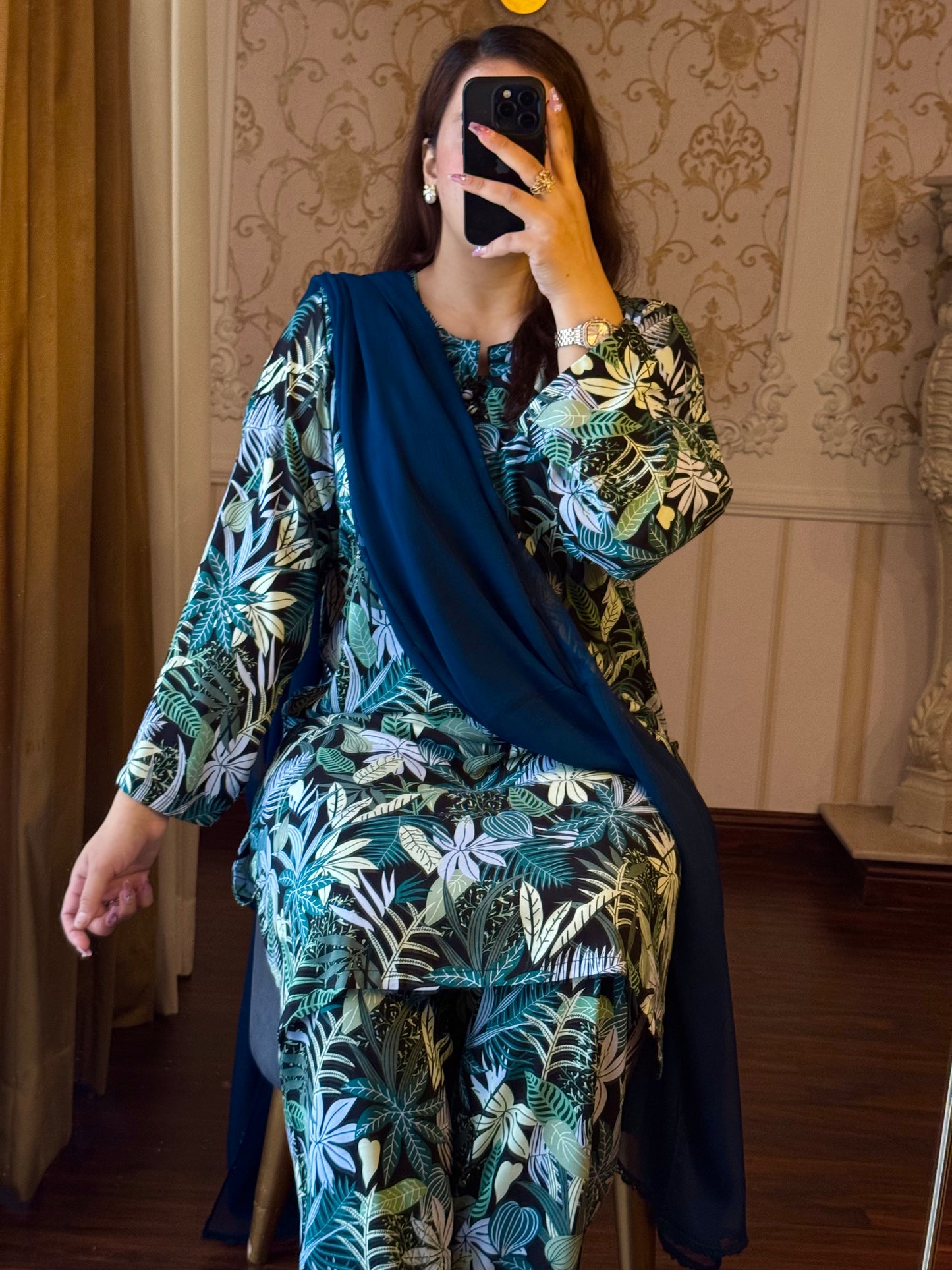 2 Piece Premium Linen Suit-Printed (Pret)