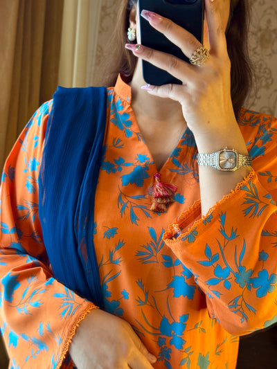 2 Piece Premium Linen Suit-Printed (Pret)