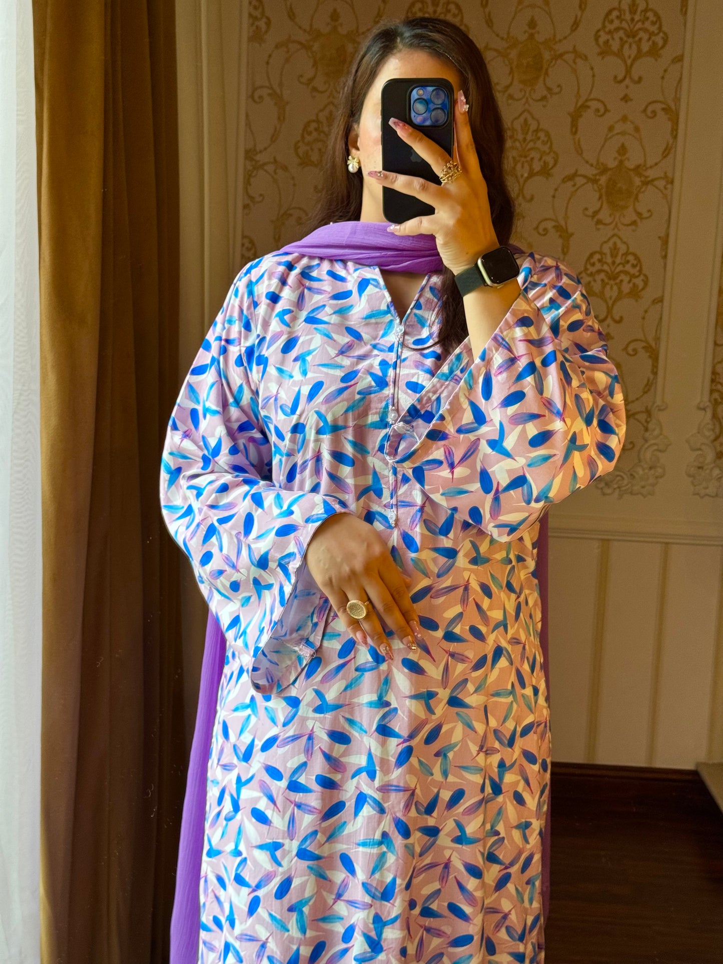 2 Piece Premium Linen Suit-Printed (Pret)