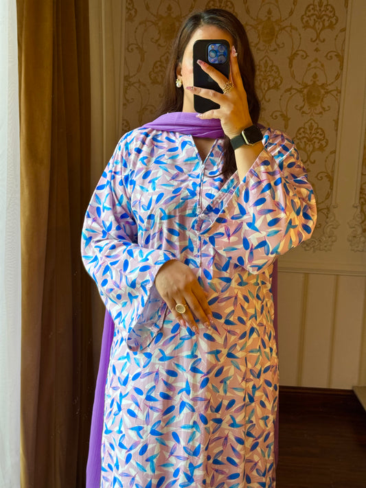 2 Piece Premium Linen Suit-Printed (Pret)