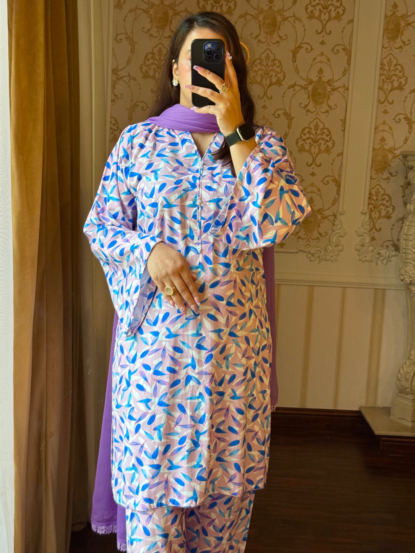 2 Piece Premium Linen Suit-Printed (Pret)