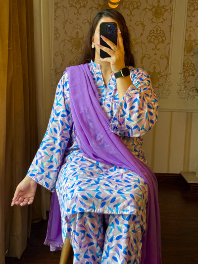 2 Piece Premium Linen Suit-Printed (Pret)