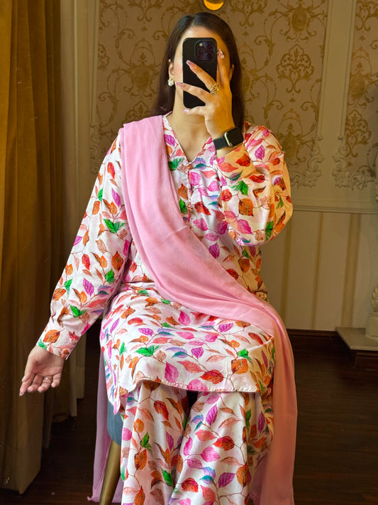 2 Piece Premium Linen Suit-Printed (Pret)