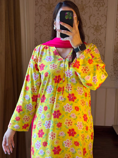 2 Piece Premium Linen Suit-Printed (Pret)