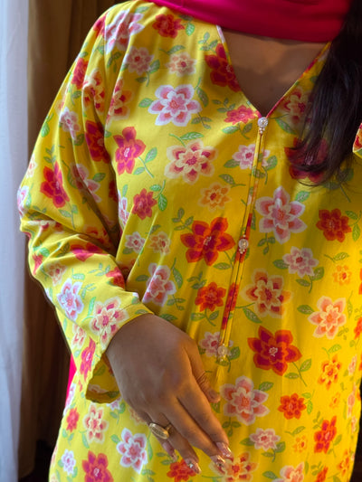 2 Piece Premium Linen Suit-Printed (Pret)