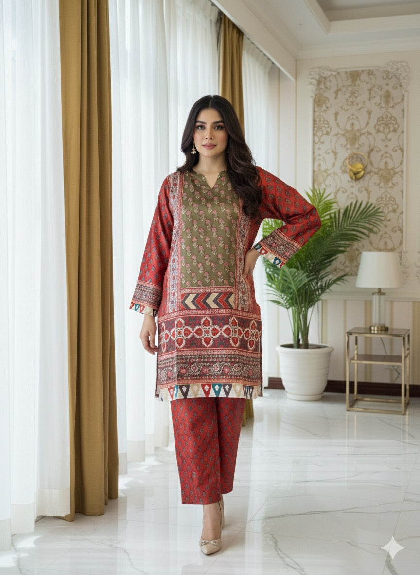 2 Piece Printed Co-ords Set