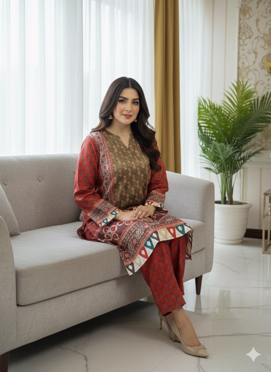 2 Piece Printed Co-ords Set