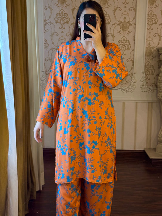 2 Piece Premium Linen Suit-Printed (Pret)